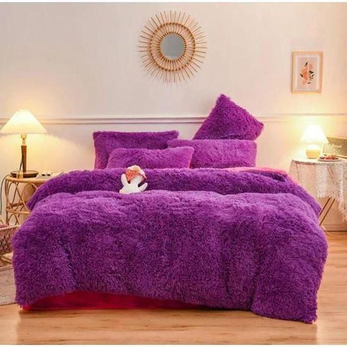 6pc Luxury Designs Fluffy Duvet Set (purple)
