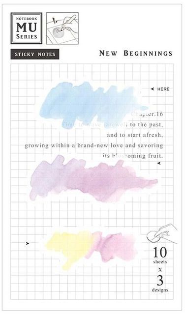 Vive Watercolor Translucent Sticky Note 16 New Beginnings