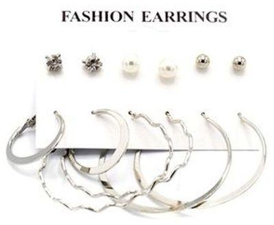 Set Of 6 Shaped Erring - Silver