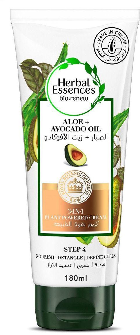 Herbal Essences, Leave In Hair Cream, For Curl Nourishment & Defining, With Aloe & Avocado Oil - 180 Ml