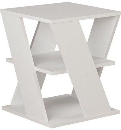 Wood Side Table White 55X55X55cm