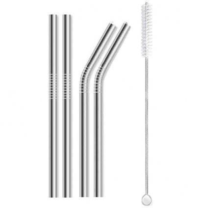 4 Stainless Straws - 4 Pieces