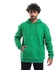 Pavone Solid Pattern Hoodie with Front Pocket - Green