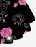 Plus Size 3D Flower Light Beam Print Crisscross V Neck Short Sleeve T-Shirt - Xs | Us 6