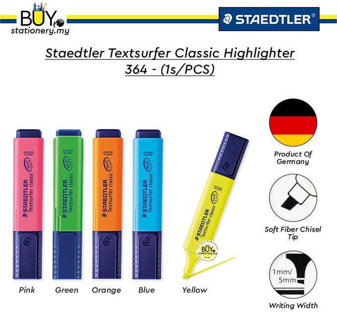 Staedtler Textsurfer Classic Highlighter 364 - 1s/PCS (5 Colors)
