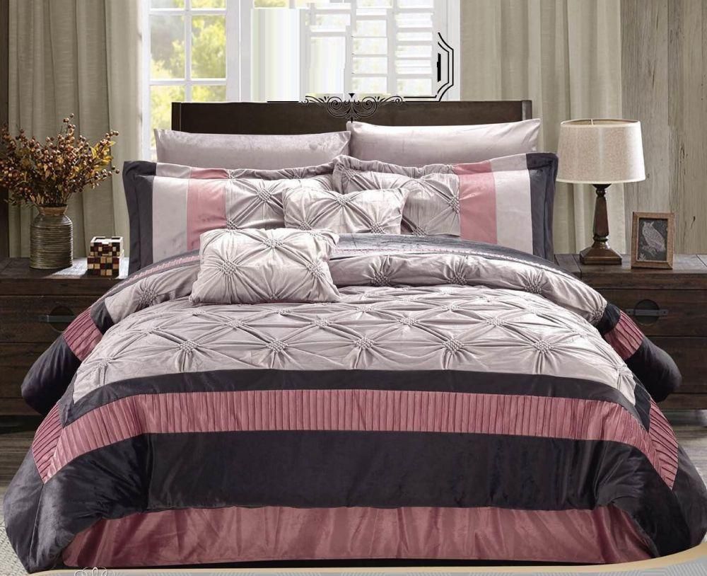 Double/Full Size, Cotton,Damask Pattern, Multi Color - Bedding Sets