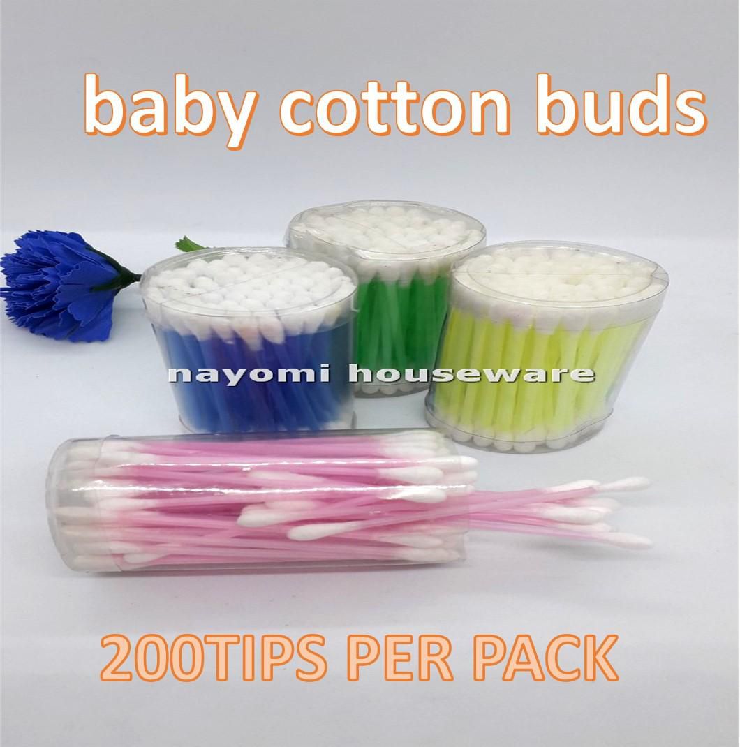 2 Packs Double Head Baby Cotton Buds/ Safety Swab (Multi Colors)