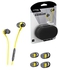 HyperX Earbuds Custom In Ear Headphones - Yellow for Portable Gaming with Mic for Nintendo Switch and Mobile Gaming