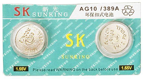 SunKing Battery Alkaine SUNKING - 1.55V AG10/389A/LR1130 (2 Pieces)