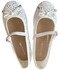 American Eagle Girl's Floral Erin Flats Plat - White