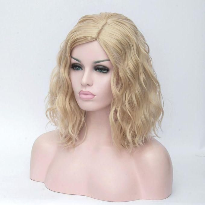 Synthetic Hair Wig Short Curly Blonde Colour Fiber Hair
