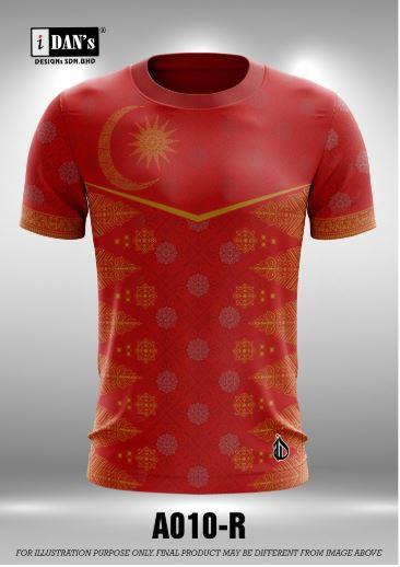 Sublimation Round Neck Short Sleeve Tshirt - 10 Sizes (As Picture)