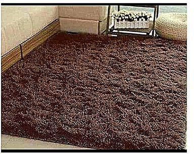 Dixie Peach Fluffy Carpet- Brown-5*8
