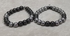 Grey*silver Bracelets Twins For Men Of Hematite Stone