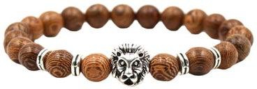 Lion Charm Design Beaded Bracelet