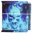 Universal Blue Skull Decal Cover Skin Sticker For PS4 PlayStation 4 Console 2 Controller