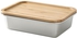 IKEA 365+ Food container with lid - rectangular stainless steel/bamboo 1.0 l