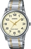 Casio His & Hers Beige Dial Stainless Steel Band Couple Watch - MTP/LTP-V001SG-9BUDF