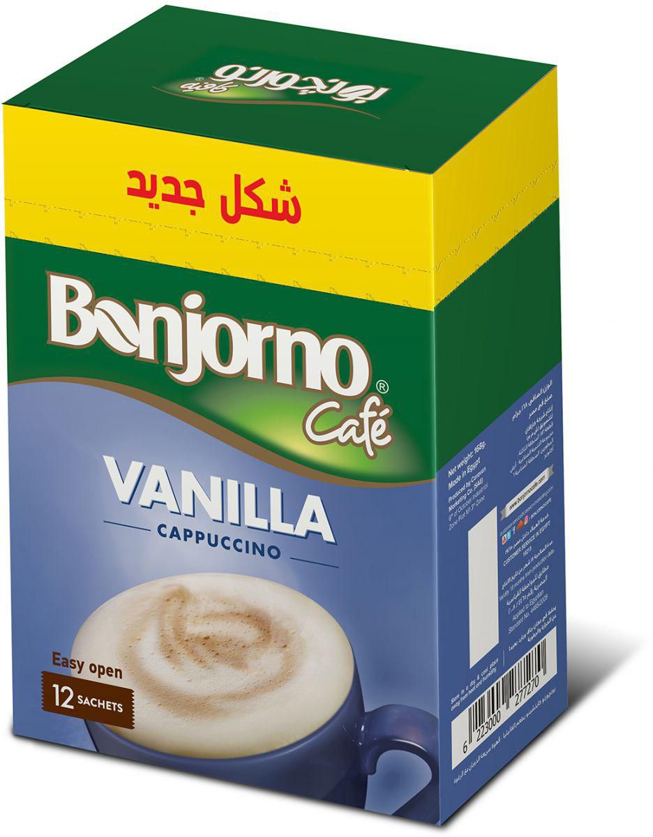 Bonjorno Cappuccino Vanilla-14 Gram Sachet -Set of 12