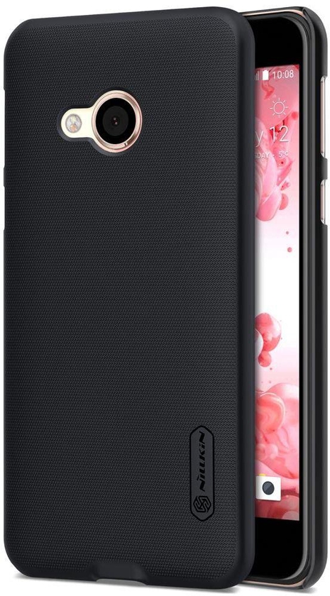 HTC U Play Nillkin Frosted Shield Hard PC Back Cover Case - Black