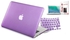 Macbook Air 11 inches 3 in 1 Combo of Case, Arabic UK Keyboard & Ozone Screen Guard -  Purple