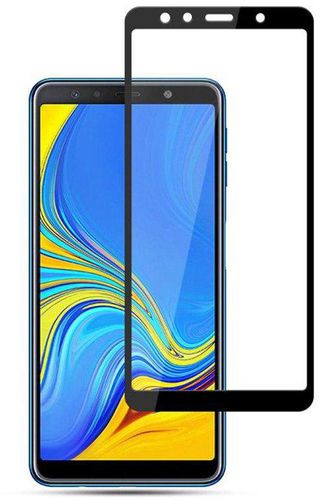 mUZZ Samsung Galaxy A7 2018 6.0 Inch 3D Curved Glass Coverage Full Glue Tempered Glass Screen Protector 5D Glass Shield