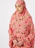 ثوب صلاة مزود بحجاب متصل ومزين بنقشة زهور