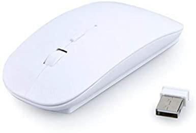 Generic 2.4 Ghz Wireless Optical Mouse With Mice USB Receiver For Mac, Pc, Laptop, Smart Tv, White