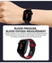 ساعة يد ذكية تعمل بالبلوتوث لهاتف جالاكسي S10e . أسود/أحمر 150 مللي أمبير / ساعة
