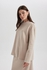 Defacto Woman Regular Fit Bike Neck Knitted Long Sleeve Tunic.