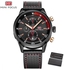 Mini Focus MF0017G Leather Watch - For Men - Black/R