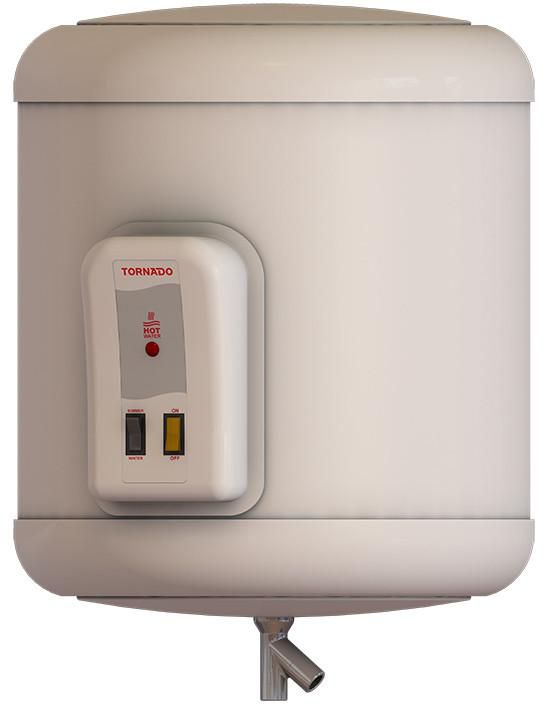 سخان مياه تورنيدو كهرباء 35 لتر لون أوف وايت مزود بلمبة إل إي دي كمؤشر لدرجة الحرارة EHA-35TSM-F