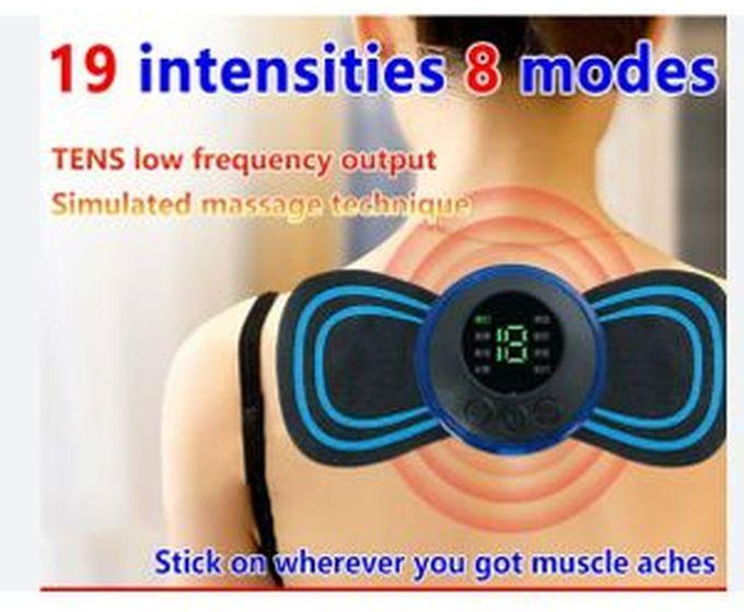 Portable Butterfly Design Mini Electric Neck Massager Cervical Massage Stimulator Pain Relief ABS