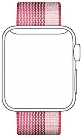 Nylon Replacement Band For Apple iWatch Series 4 44 mm Pink/Rose