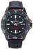 Naviforce Men's Quartz Wristwatch PU Strap Waterproof [9051] -Black+Red