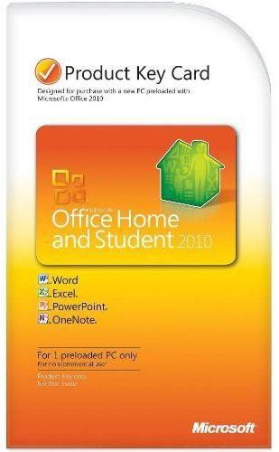 Microsoft Office Home & Student 2010 Product Key Card