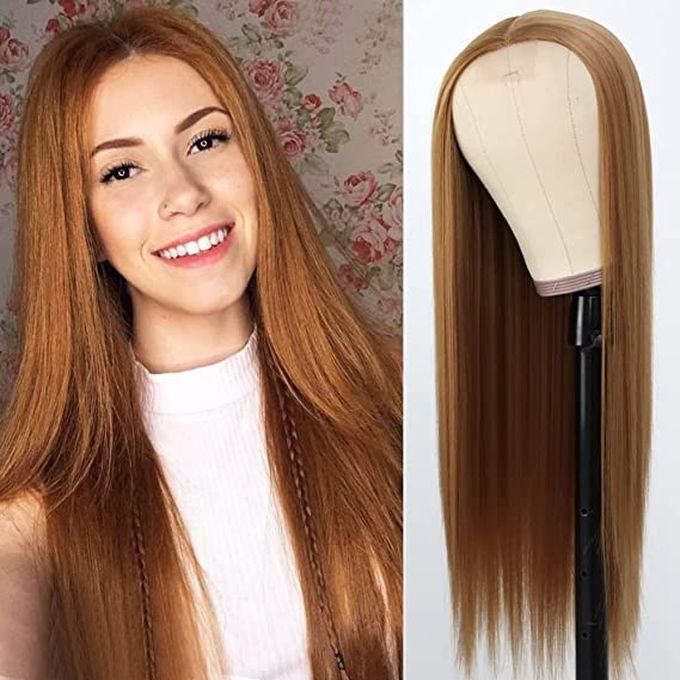 Fashion Long Straight Hair Natural Hair - Brown