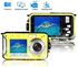 1080P Full HD Digital Dual Screen Underwater Camera Yellow
