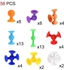 مجموعة ألعاب حسية من السيليكون على شكل سهام لتخفيف التوتر من 58 قطعة