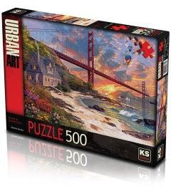 Puzzle 500 Pcs Sunset Golden Gate 34 x 48cm