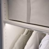 PAX / BERGSBO تشكيلة دولاب ملابس., أبيض/زجاج مثلّج/أبيض, ‎150x60x236 سم‏ - IKEA