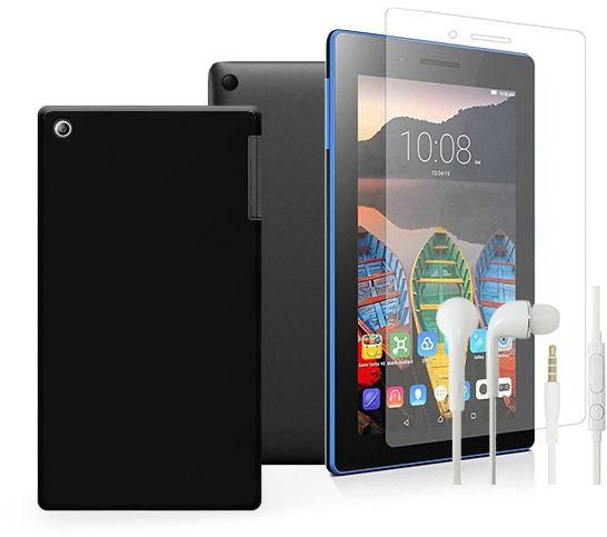 Lenovo Tab 3 TB3-730 Dual Sim Bundle  - 7 Inch, 16GB, 1GB RAM, 4G LTE, Slate Black