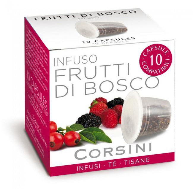 Corsini Tisane Forest Fruits Capsules Nespresso Compatible 2 boxes 20 capsules
