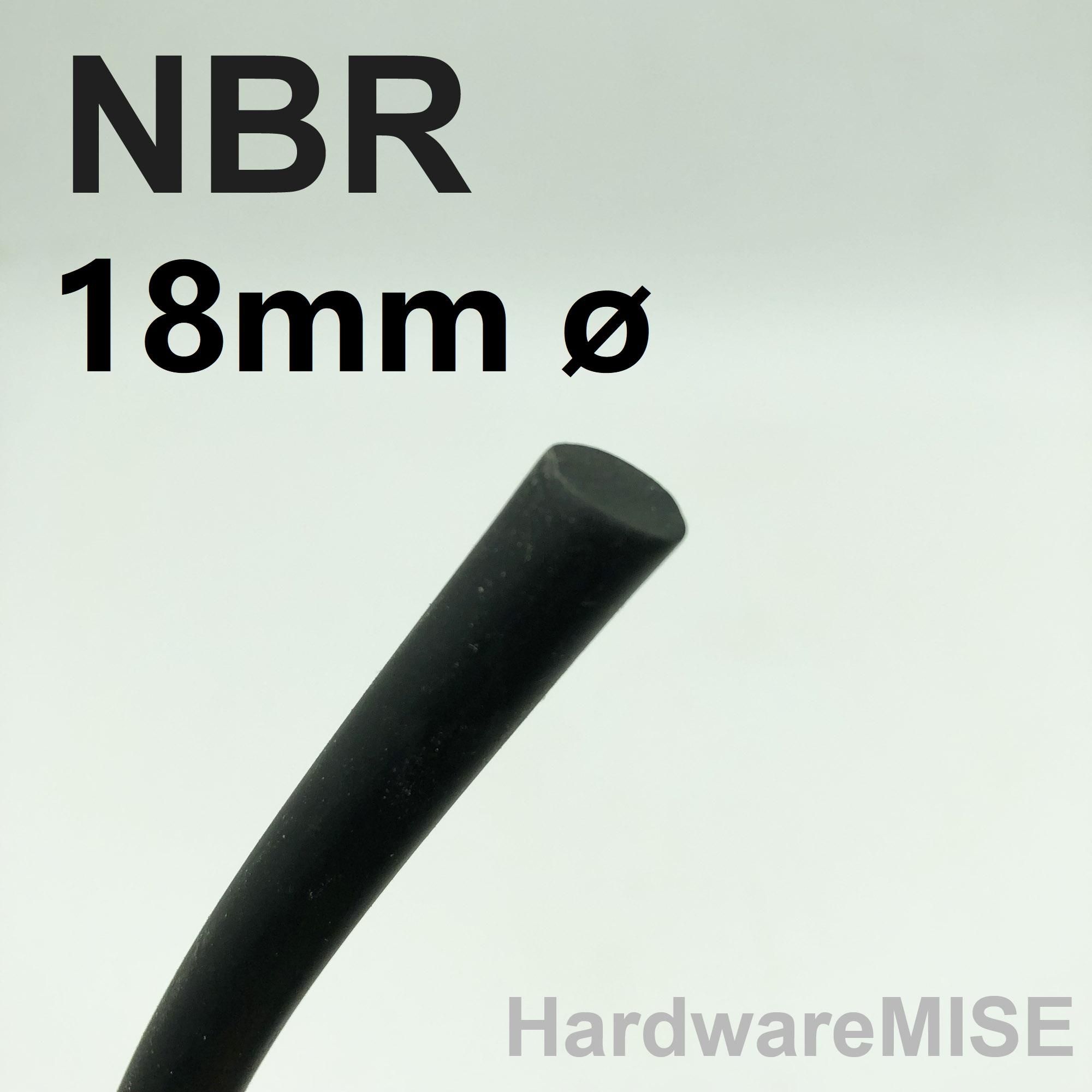 Hardwaremise NBR Cord 18mm ø Buna-N O-Ring Cord Nitrile Rubber Round