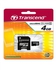 Transcend 4GB MicroSDHC Memory Card Class 4 - Black
