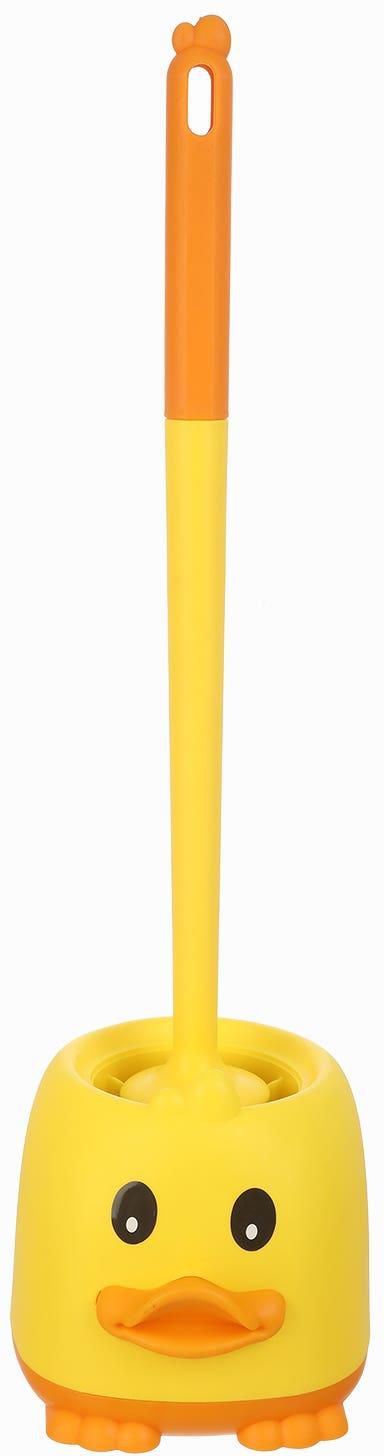 Get Large Plastic Toilet Cleaning Brush With A Double-Faced Duck-Shaped Hanger - Yellow with best offers | Raneen.com