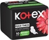 Kotex maxi padsuper +wings x10