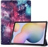 For Samsung Galaxy Tab S7 Plus Custer Painted PU Leather Case(Galaxy Nebula)