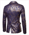 Printed Suit Royal Blue/Gold