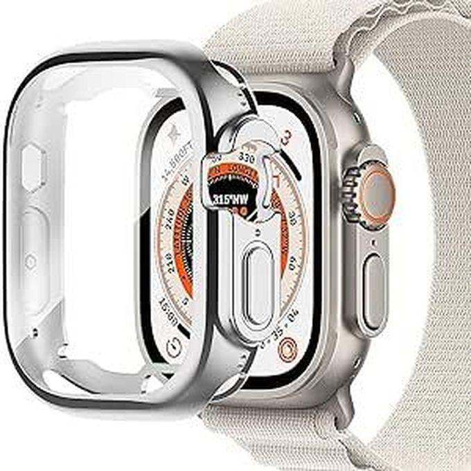 حافظة Apple Watch Ultra مقاس 49 ملم، تغطية كاملة (مضادة للخدش) غطاء حماية ناعم من مادة TPU متوافق مع iWatch Series 8 Ultra 2022 (فضي)